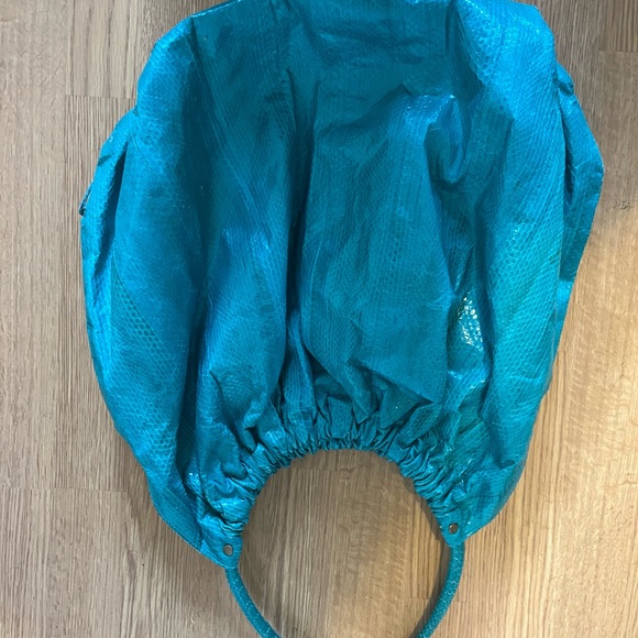 Beirn Teal Women's Snakeskin Hobo Bag - Picture 6 of 9